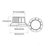 Pro Inch Size Fine 24 Splines Guitar Tone Volume Control Knobs