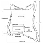 Pro 11 Holes Single Uncovered Humbucker and Pot Slot Guitar Pickguard