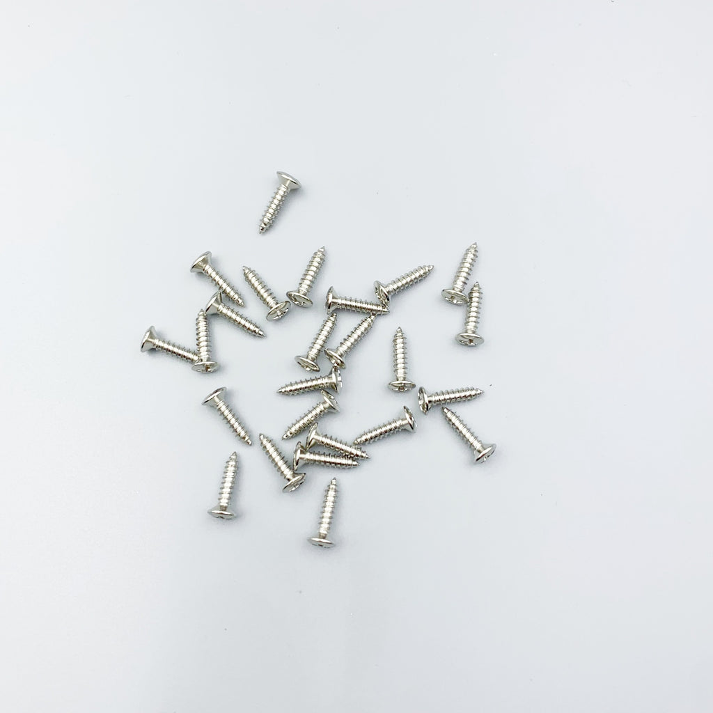 25-Piece 3x13.5mm Phillips Countersunk Ovalhead Pickguard Mounting Screws