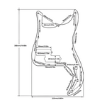 Pro 13 Hole P Bass Pickguard with Screws