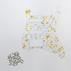 Gold Foil Acrylic Transparent Electric Guitar Pickguard Plates - LP/TL/ST Series with Screws