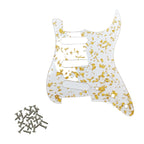 Gold Foil Acrylic Transparent Electric Guitar Pickguard Plates - LP/TL/ST Series with Screws